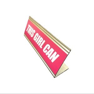 Desk Name Plate ‘This Girl Can’ Motivational for Home / Office / Teacher